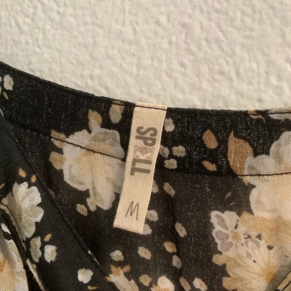 Spell Black Floral Tiered Maxi Dress with Cream Blooms - Picture 8 of 8